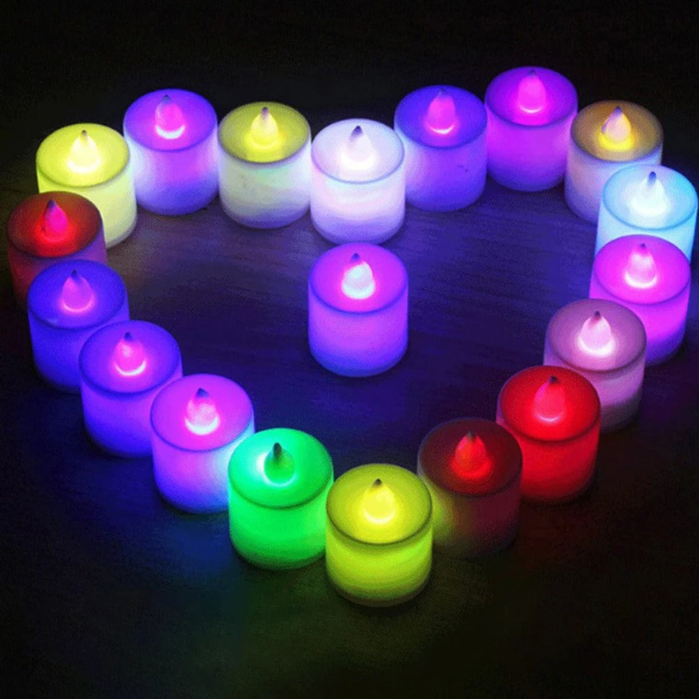 Pack Of 2 - LED Multi-Color Candle Light Decoration Ornamental No Heat.