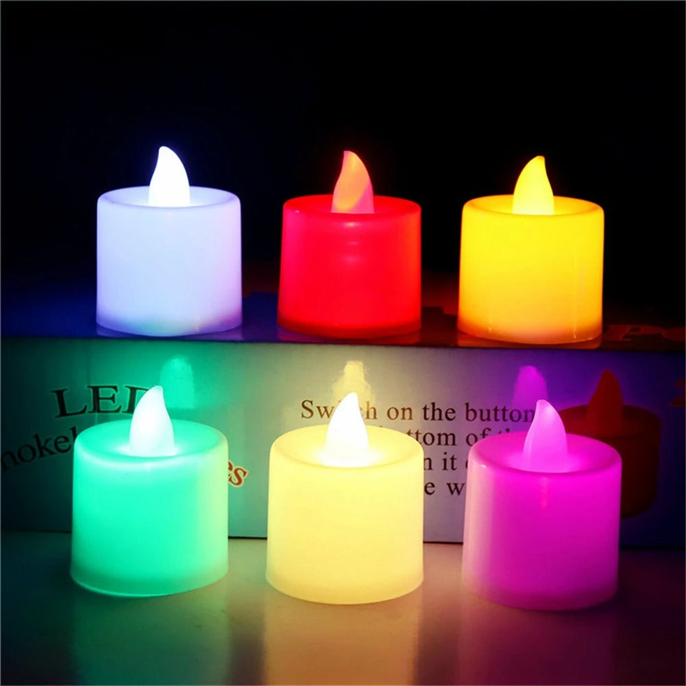 Pack Of 2 - LED Multi-Color Candle Light Decoration Ornamental No Heat.