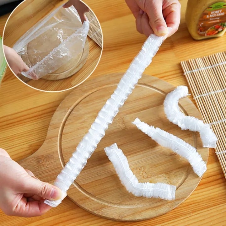 Pack of 100 - Disposable Plastic food Wrap - Duvera