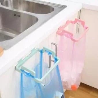 Pack of 2 - Garbage/Trash Bin Bag Holder & Towel Rack For Kitchen Drawer. - Duvera