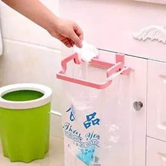 Pack of 2 - Garbage/Trash Bin Bag Holder & Towel Rack For Kitchen Drawer. - Duvera
