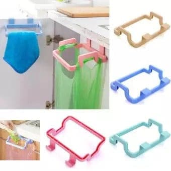 Pack of 2 - Garbage/Trash Bin Bag Holder & Towel Rack For Kitchen Drawer. - Duvera