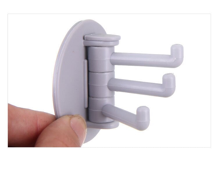 Pack Of 2 Self Adhesive 3 Branch Hook for Multipurpose Use - Duvera