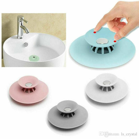 Pack Of 2 - Silicone Sink Drainer Filter for Kitchen & Bathroom - Duvera