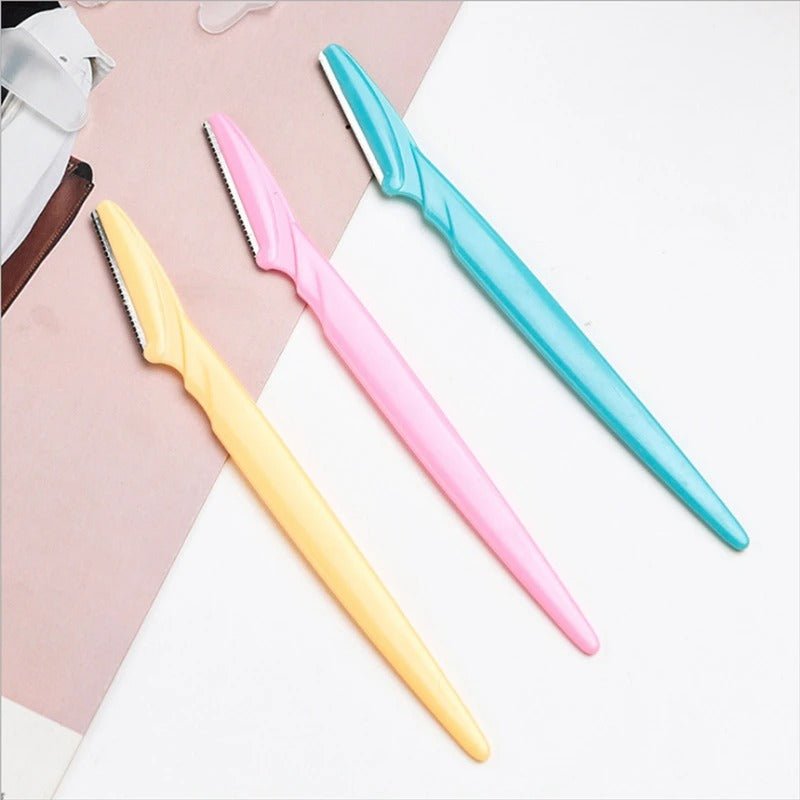 Pack Of 3 Eyebrow Trimmer Safety Razor Face Shaver Blades. - Duvera