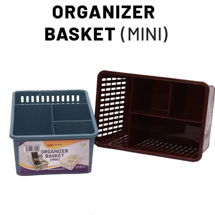 Plastic Basket for Kitchen- Fruit Vegetable Cabinet Organizer - Mini Size - Duvera