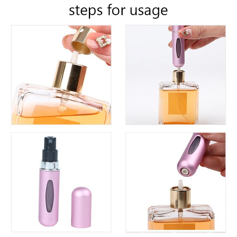 Portable Mini Refillable Perfume Bottle With Spray. - Duvera