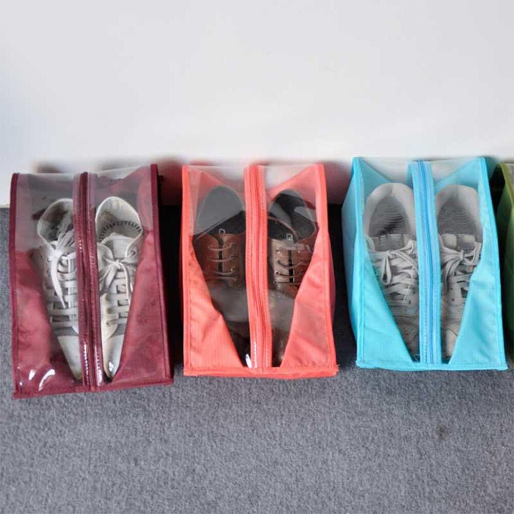 Portable Travel Waterproof Transparent Shoe Pouch. - Duvera