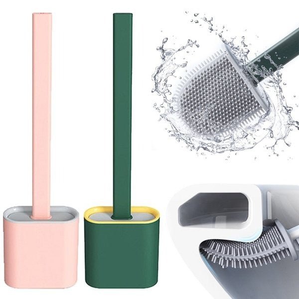 Self Adhesive Silicone Toilet Brush. - Duvera