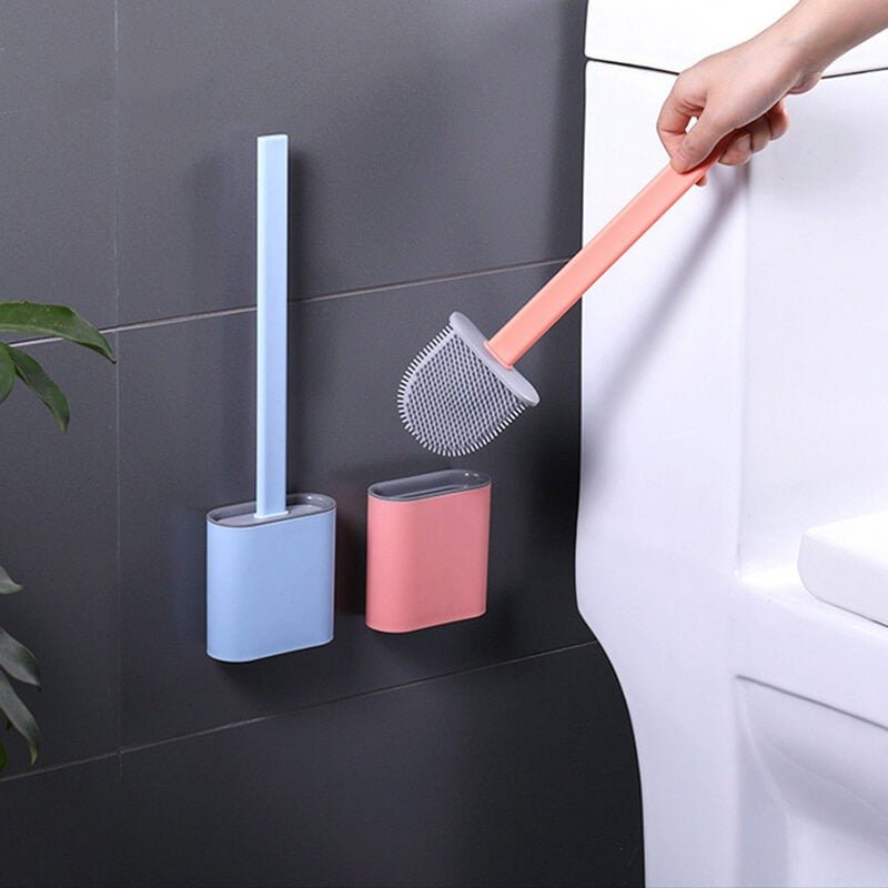 Self Adhesive Silicone Toilet Brush. - Duvera