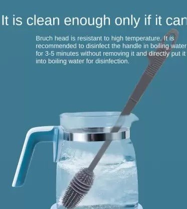 Silicone Long Handle Bottle Cleaning Brush - Duvera
