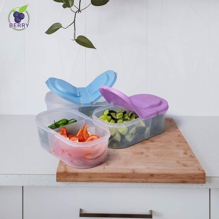 Splash Dual Compartment Food container - Pack Of 2 - Duvera