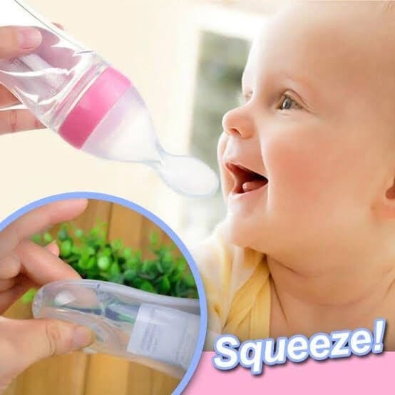 Squeeze Baby Feeder with Spoon - Duvera