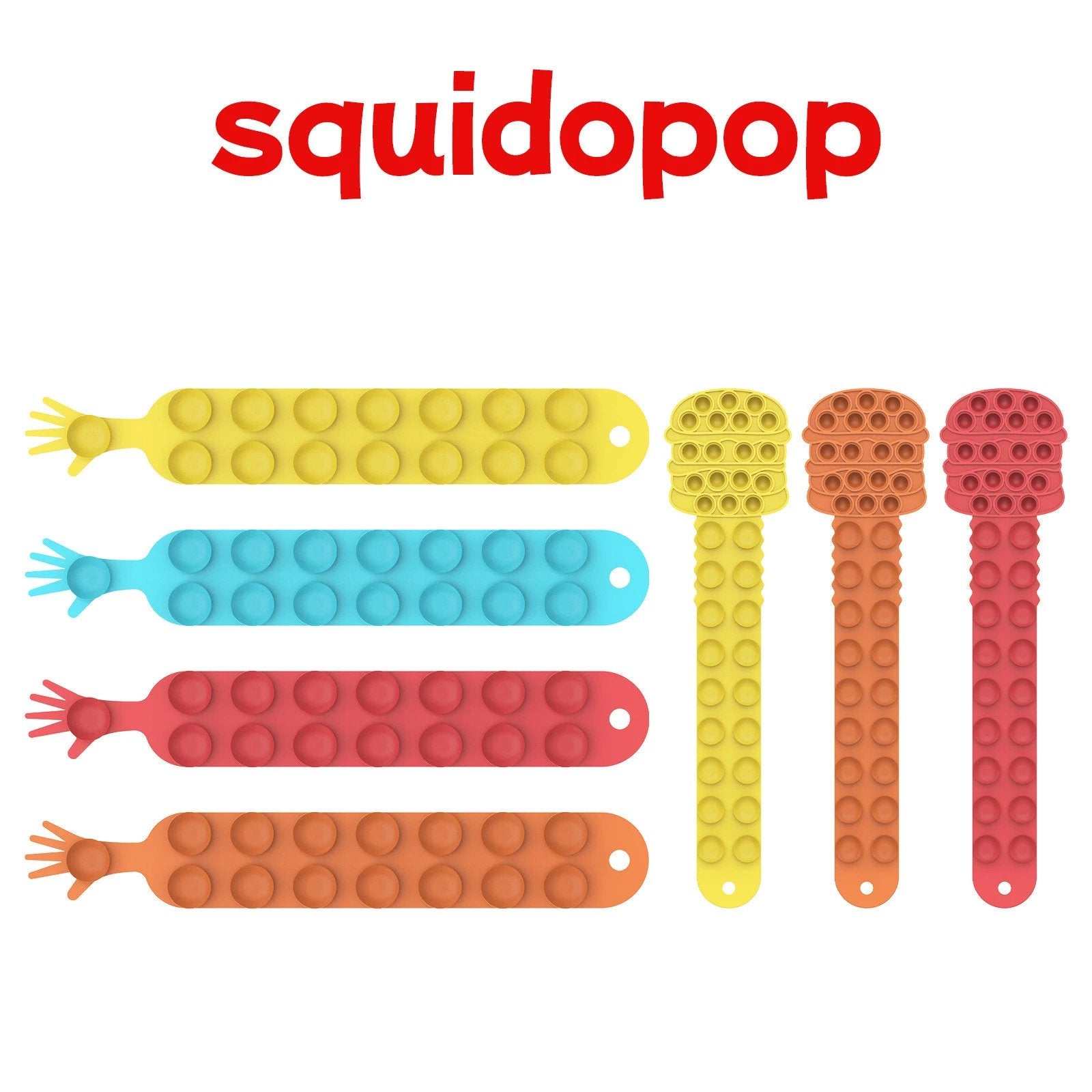 Squidopop Stress Relief Toys Sensory Silicone Sheet. - Duvera