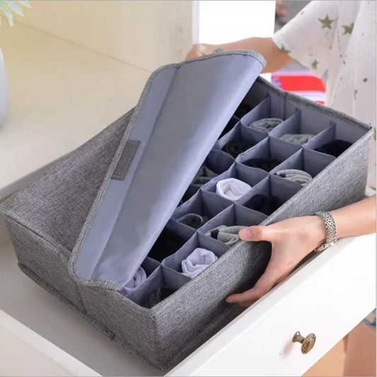 Underwear Socks Storage Organizer With Foldable Closet Drawer Divider. - Duvera