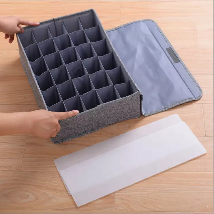 Underwear Socks Storage Organizer With Foldable Closet Drawer Divider. - Duvera