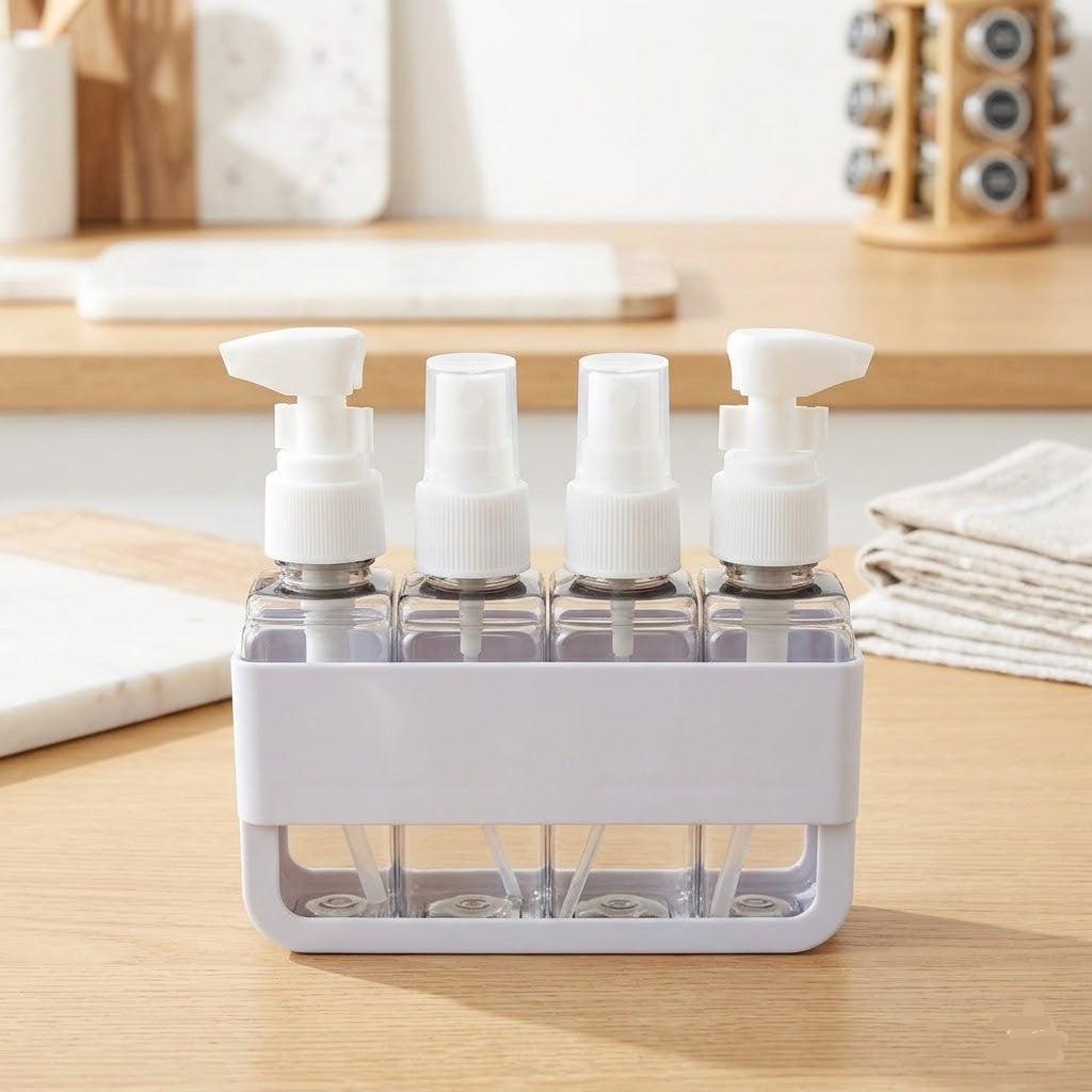 4 in 1 Travel Leak Proof Refillable Liquid Bottles