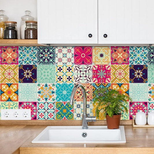 12pcs Self Adhesive Tile Stickers for Home Decor - Duvera