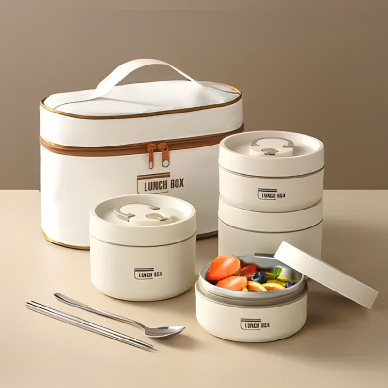 4PCs Stainless Steel Heat Insulated Boxes