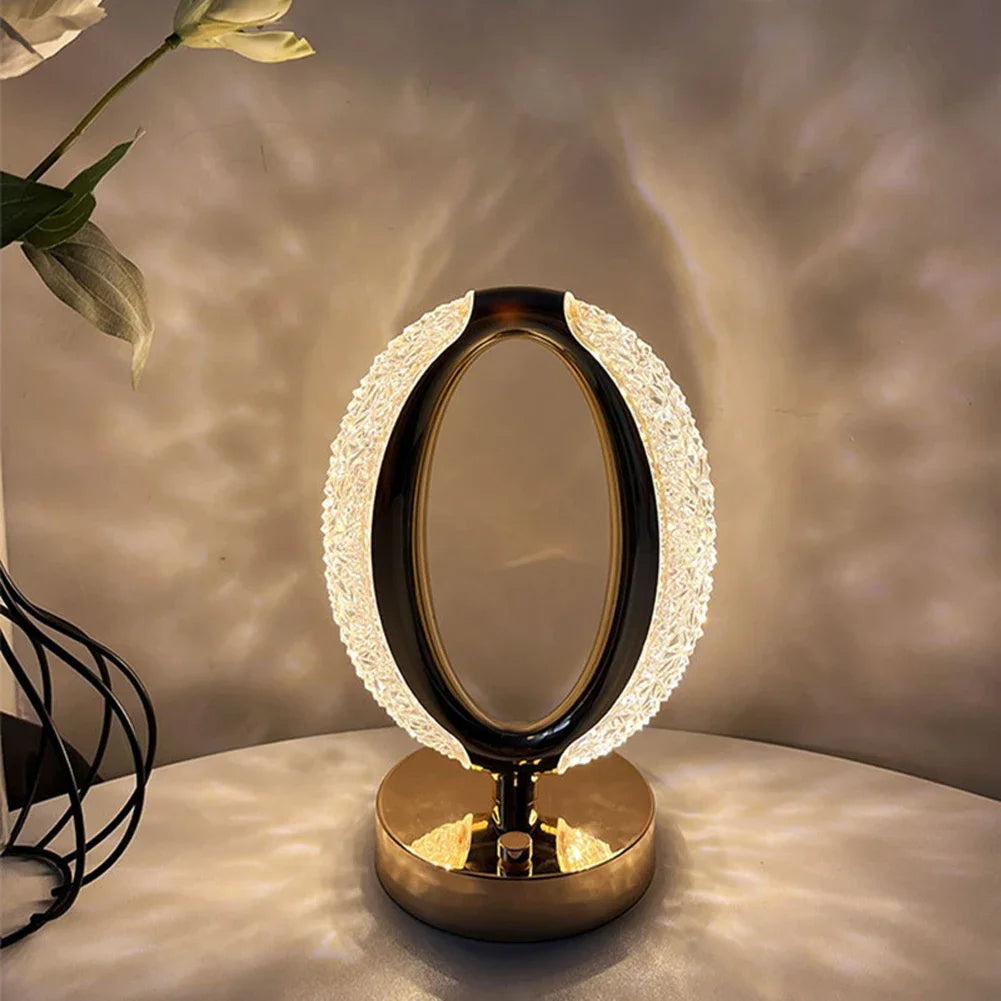 Rechargeable Crystal Touch Dimming Night Lamp