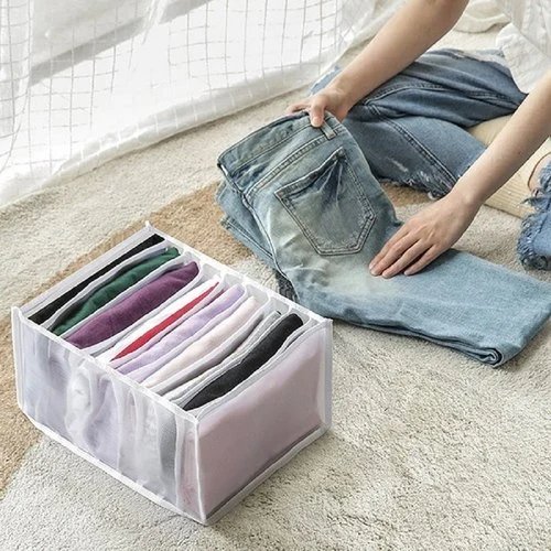 1pc 7 Grid Pants Organizer Storage Box - Duvera