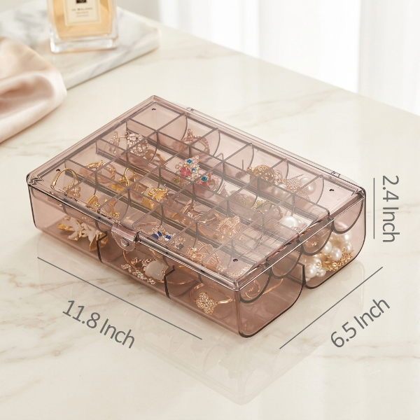 2 Layer 24 Grid Acrylic Jewelry Organizer