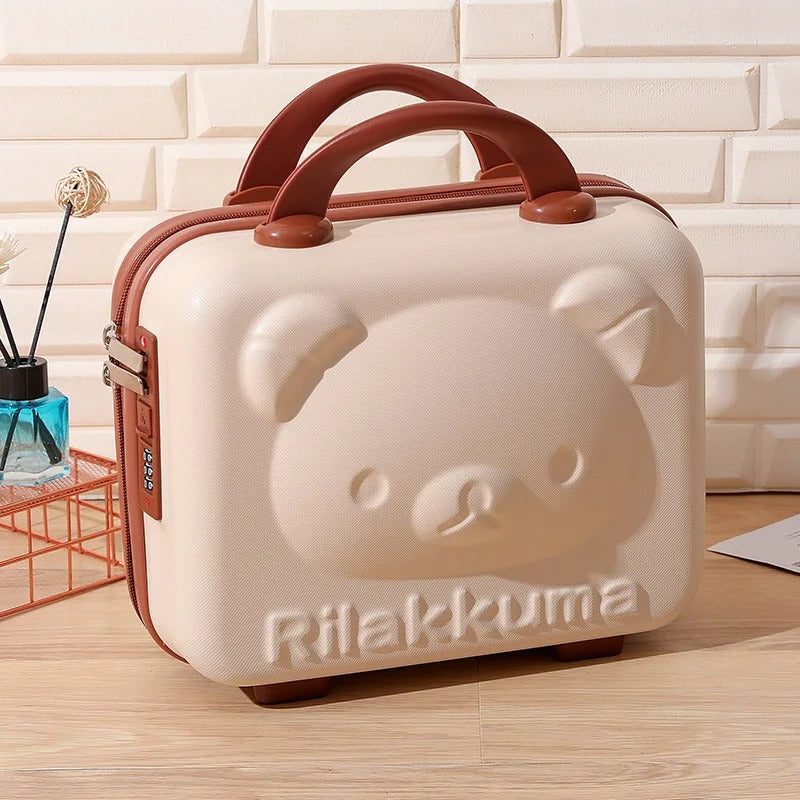Bear Cartoon Password Lock Mini Suitcase
