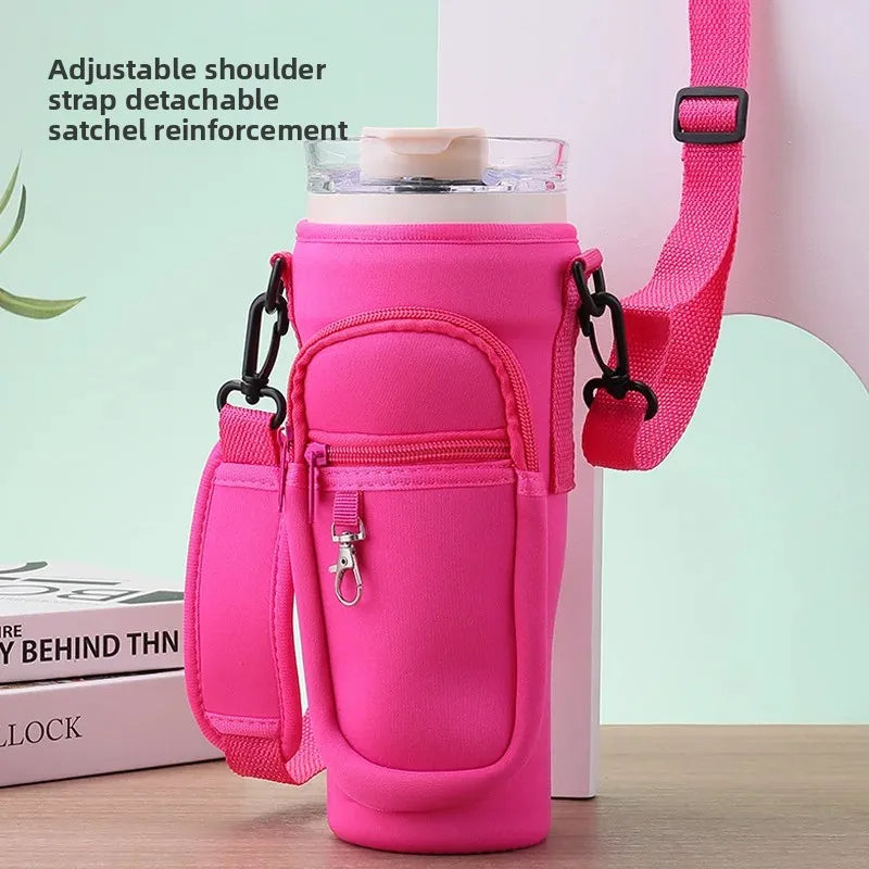 Tumbler Cover with Zipper Pocket