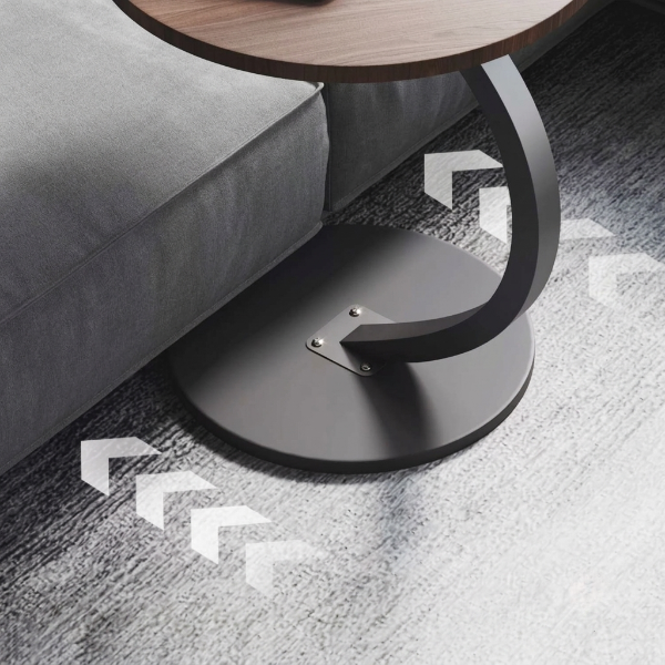 Portable Round Wooden Side Table