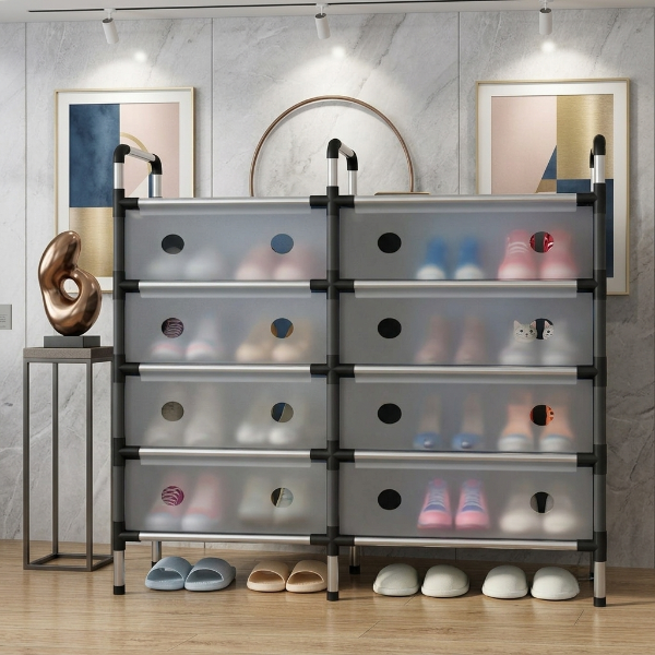 Double Door Dustproof Shoe Organizer