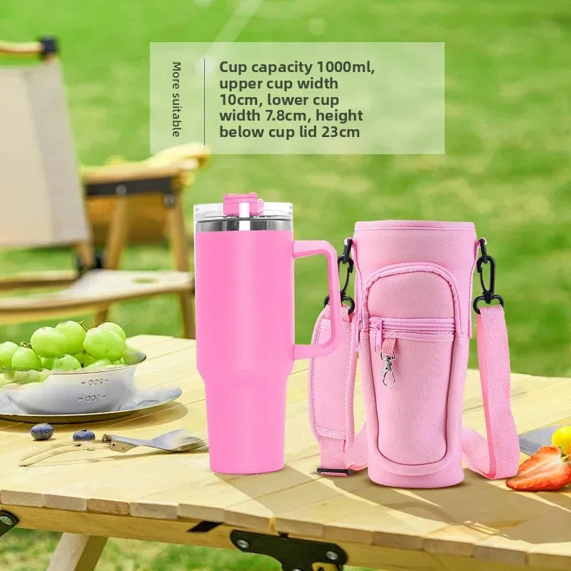 Tumbler Cover with Zipper Pocket