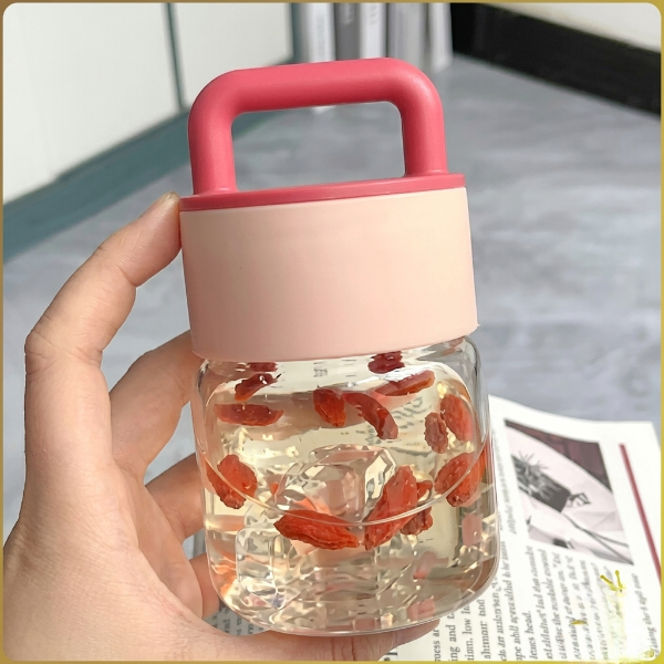 Mini Glass Water Bottle With Handle