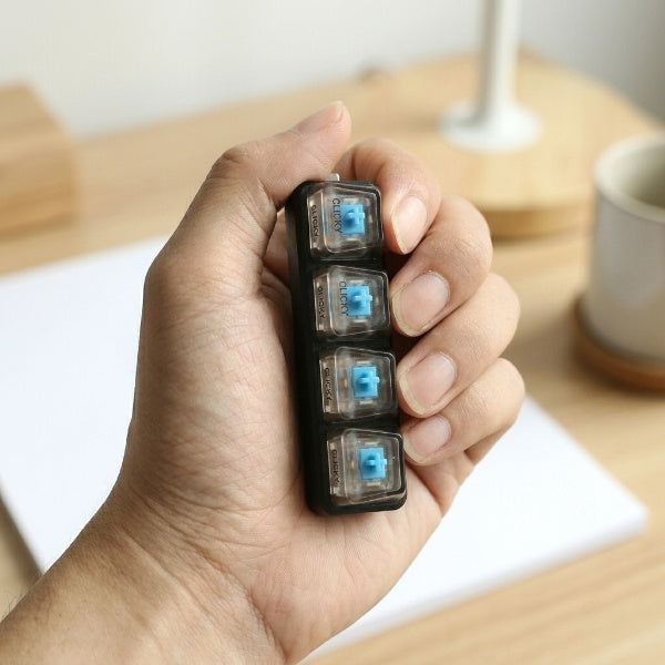 LED Keyboard Fidget Keychain Toy