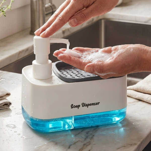 2-in-1 Kitchen Soap Dispenser Organizer