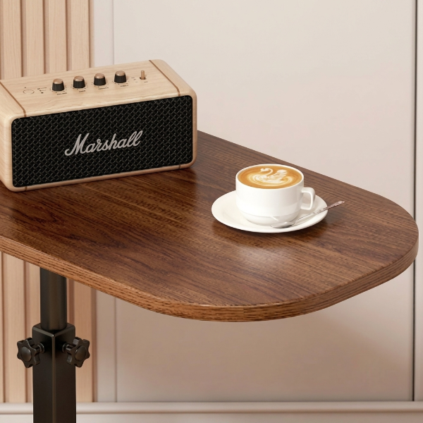 Adjustable Movable Wooden C Shape Side Table