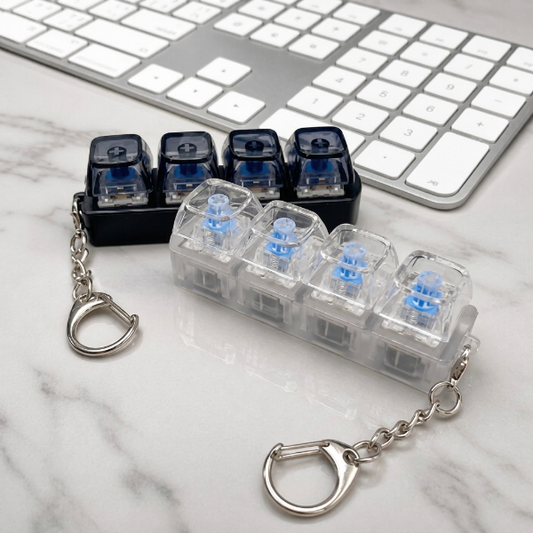 LED Keyboard Fidget Keychain Toy