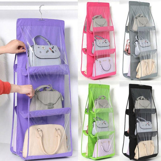6 Pocket Double Sided Hand Bag / Purse Organizer - Duvera