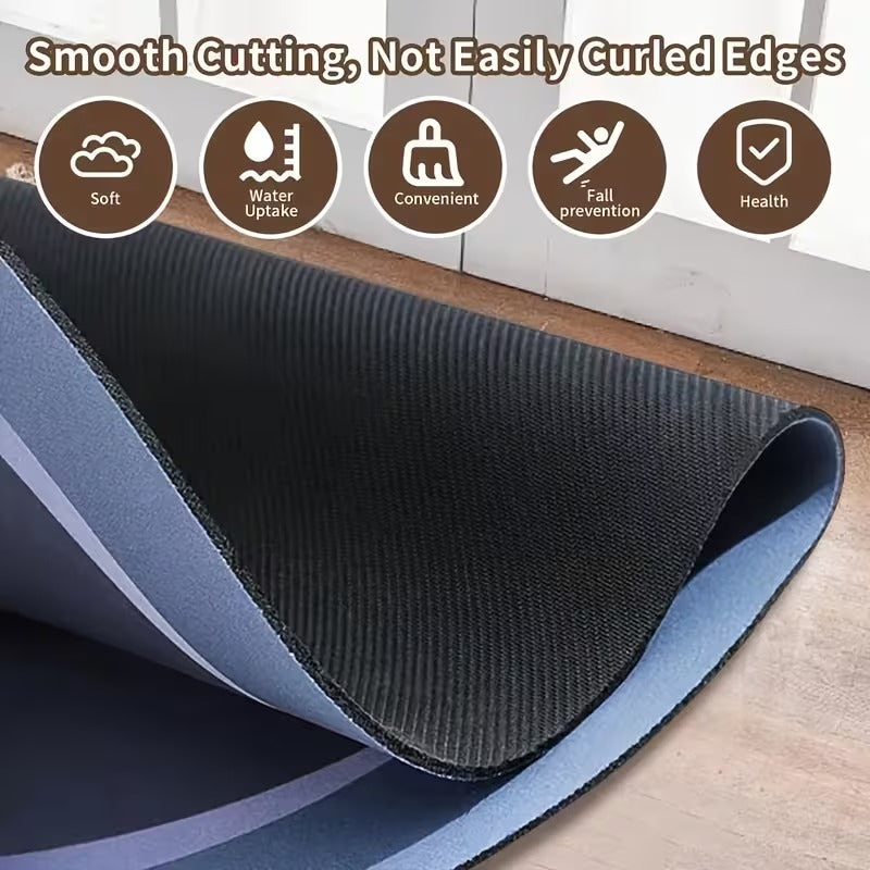 Super Absorbent Non-Slip Bath Mat (Random Design)