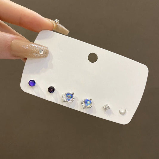 6Pcs Shiny Planet Earrings - Duvera