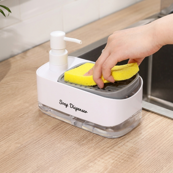 2-in-1 Kitchen Soap Dispenser Organizer