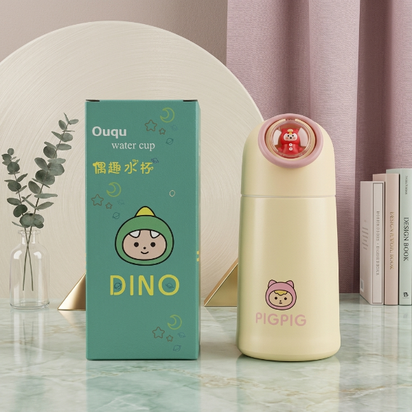 Dino Double Layer Glass Water Cup