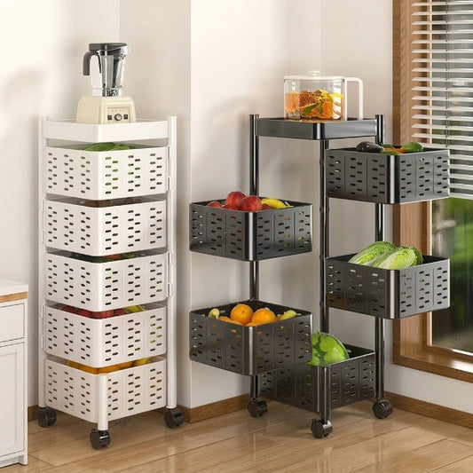 5-Layer Kitchen Storage Basket Rack