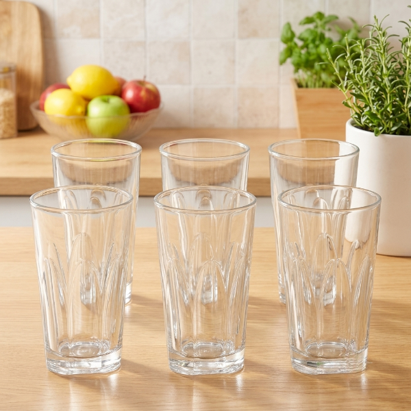 6pcs Aqua Wave Drinking Glass Set