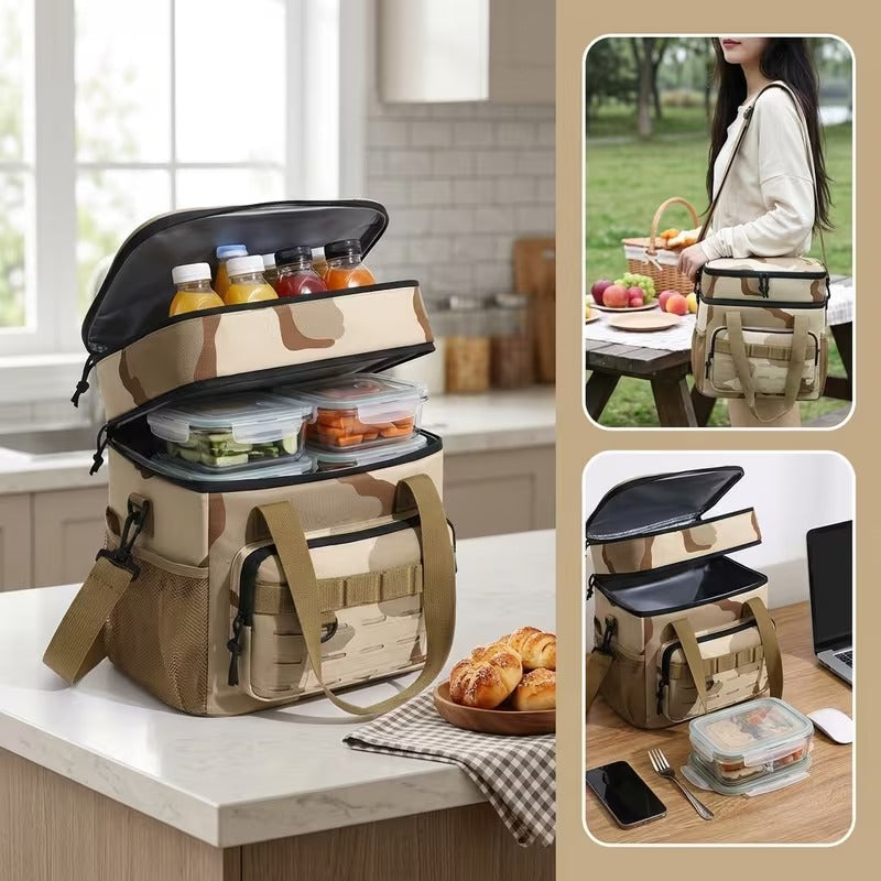 2 Layer Tactical Outdoor Picnic Lunch Bag