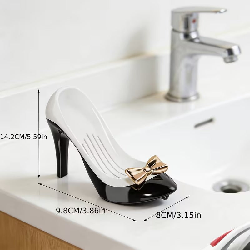 Elegant Heel Shape Drain Soap Box