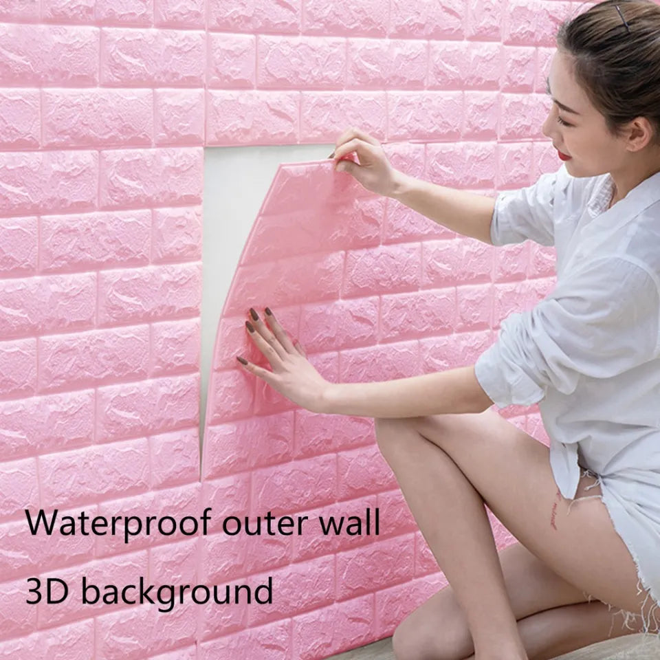Wall Sticker Brick Sheets (30x27 Inches)