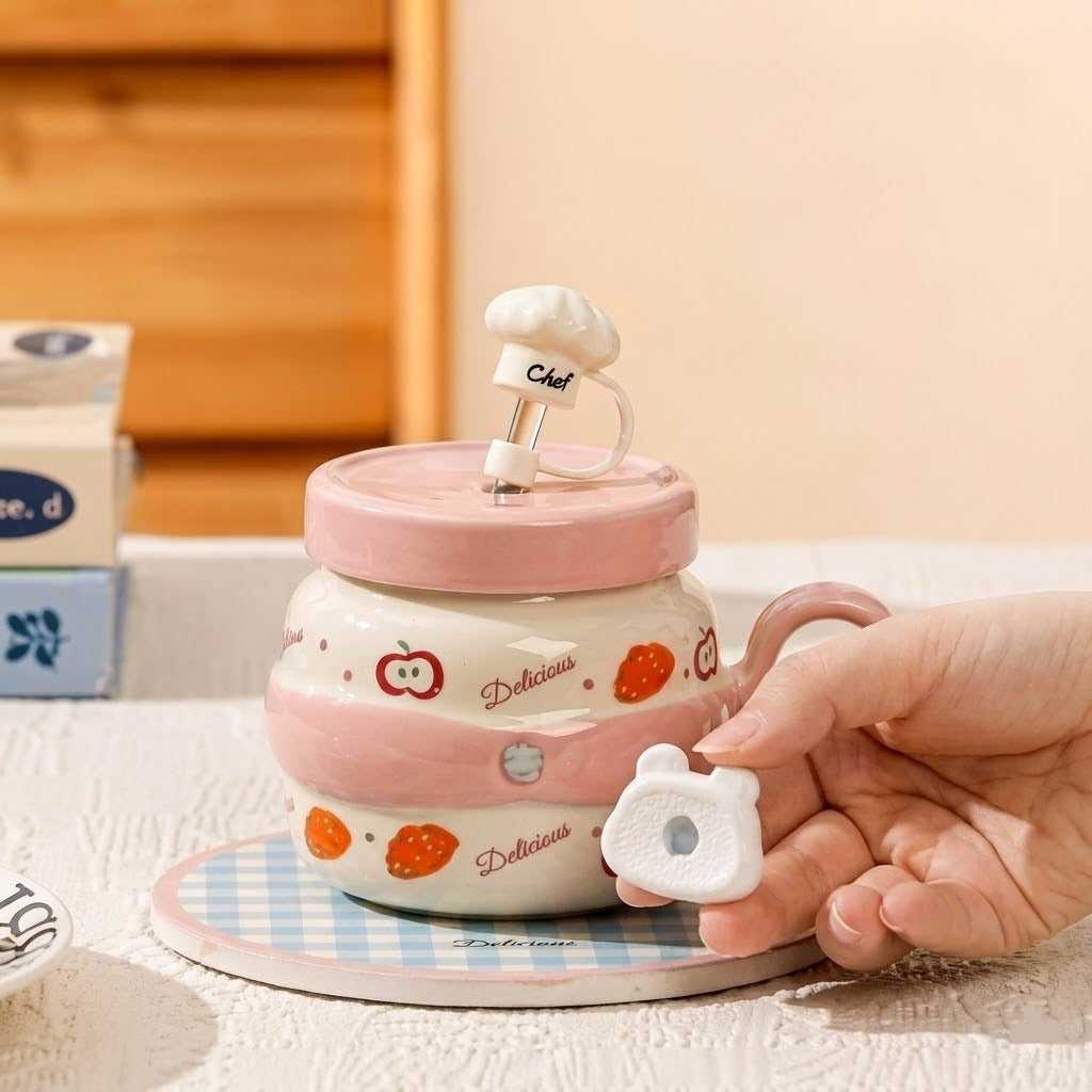 Cute Ceramic Kids Water Cup