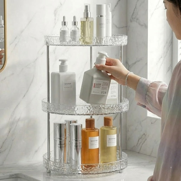 Multipurpose Round Acrylic Storage Rack