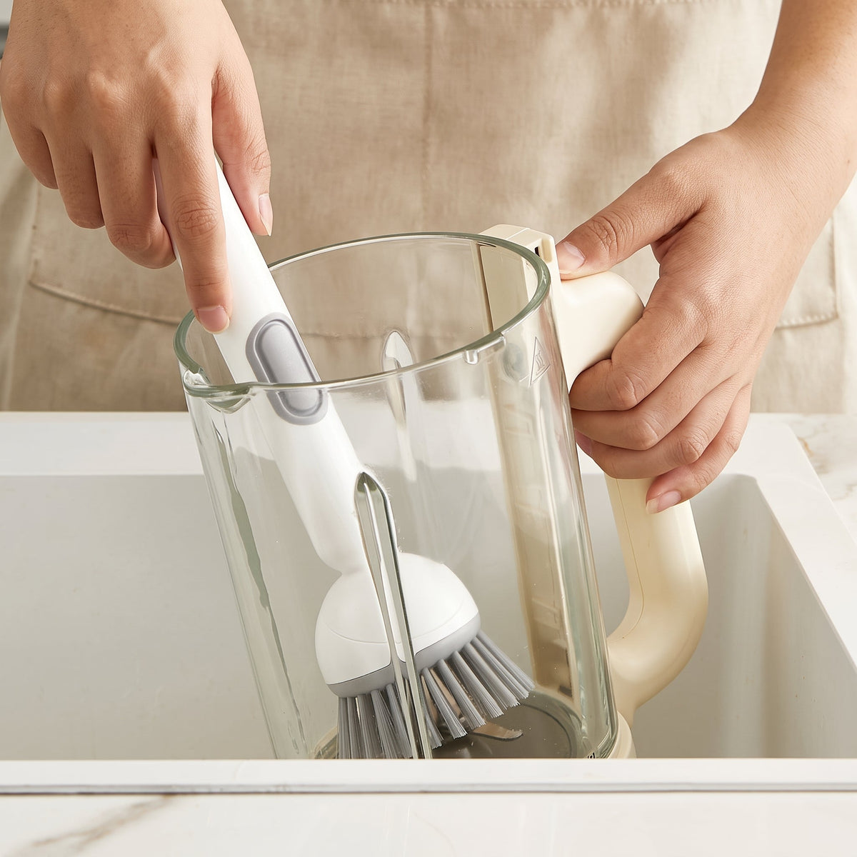 Dish Cleaning Brush With Soap Dispenser