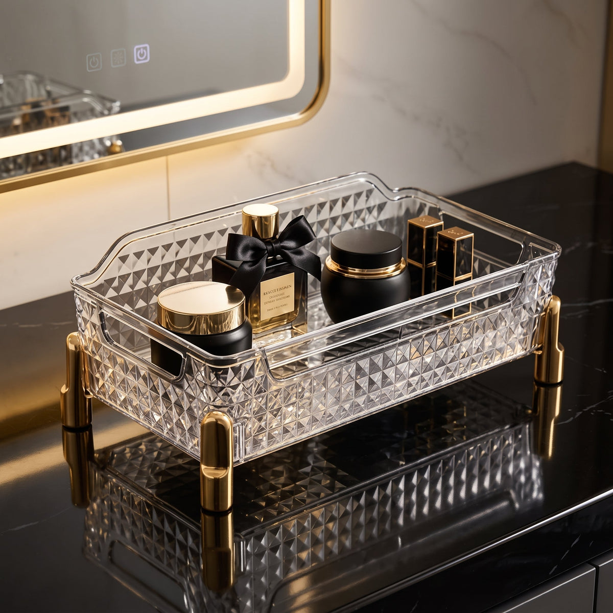 Luxury Acrylic Glacier Makeup Organizer